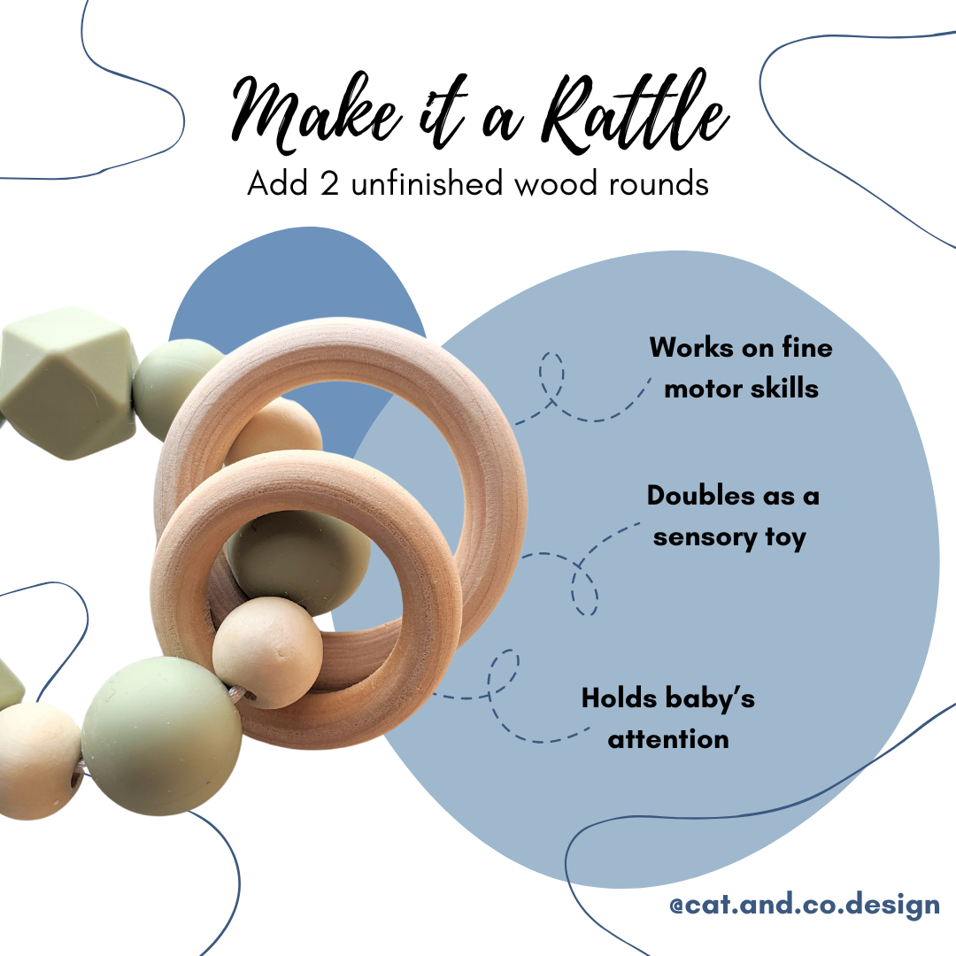 Teething Ring in Watersprite Blue