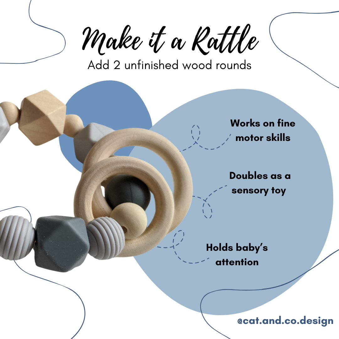 Teething Ring in Stawamus Grey
