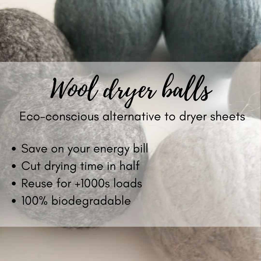 Wool Dryer Ball in Dark Grey - Eco Conscious Laundry