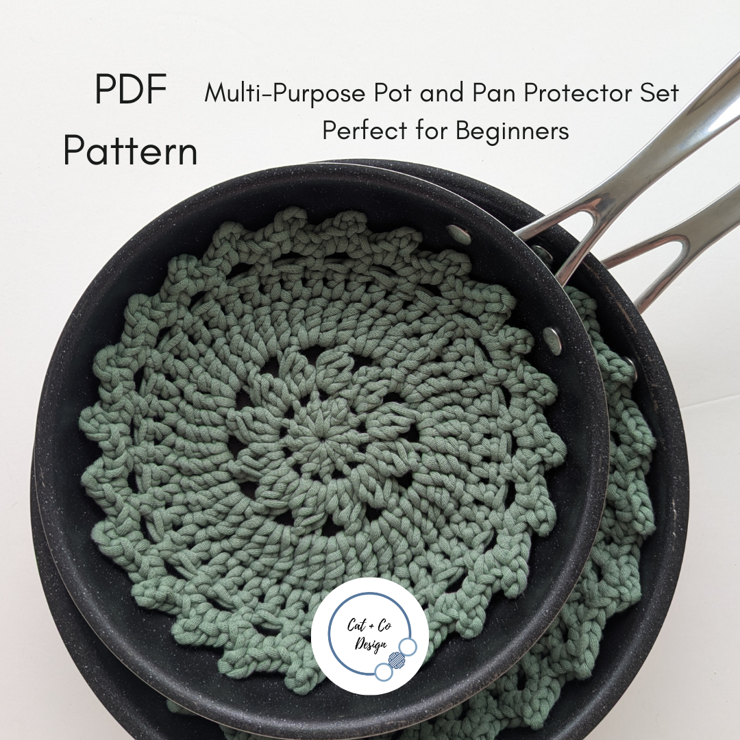 Sunny Pot and Pan Protector Set Crochet Pattern - PDF Pattern Perfect for Beginners, Eco-Friendly Crafts