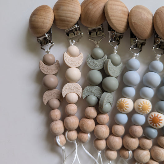 Crescent Moon Paci Clips