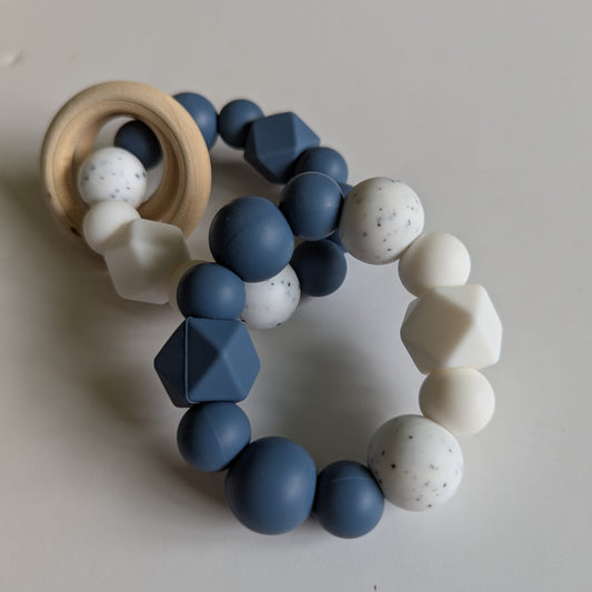 Dark Blue Teething Ring