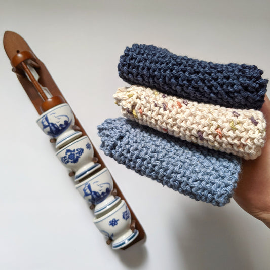 Knitted Cotton Dishcloth Bundle in Homestead